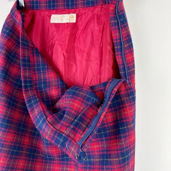 Pendleton Vintage Plaid Wool Skirt - Picture 7 of 7